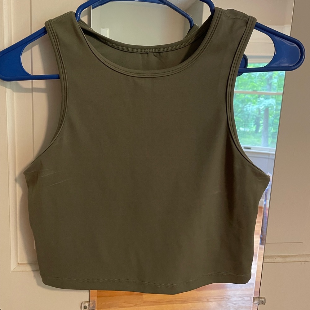 Paragon naked crop top dried sage size medium